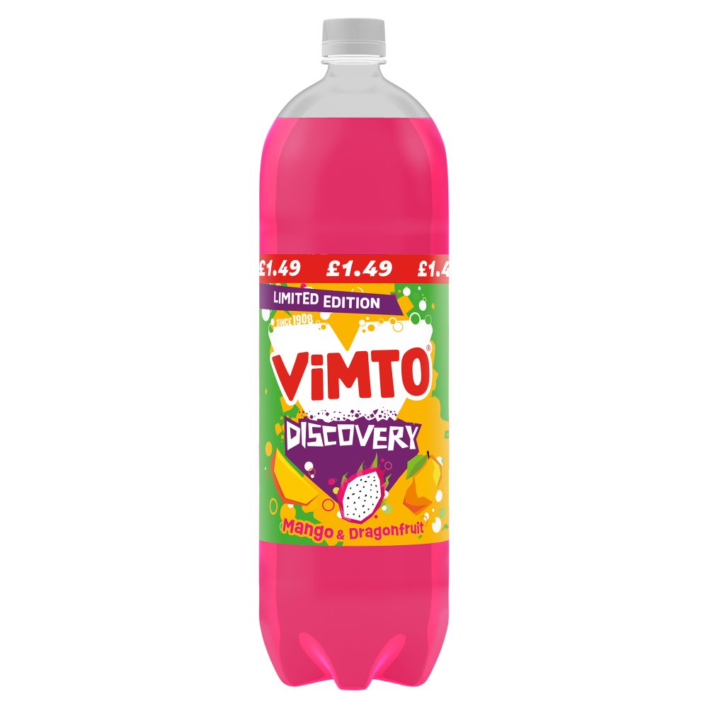 VIMTO (2Lit x 8) DISCOVERY MANGO & DRAGON FRUIT £1.49