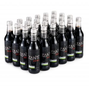 ZANTI ZERO COLA GALSS  BOTTLES (330ml x 24) SILVER CAP