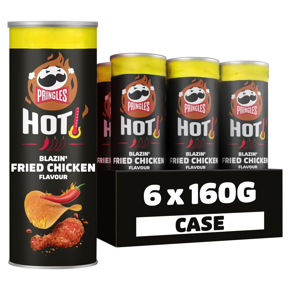 PRINGLES BIG HOT BLAZIN FRIED CHICKEN (160gx6) PM