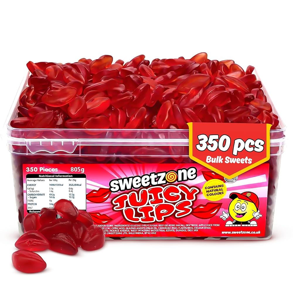 SWEETZONE TUB JUICY LIPS (350PC x 805g) 2P
