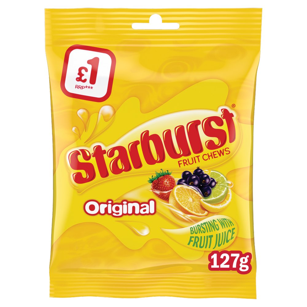 STARBURST BAGS ORIGINAL (12x127g) £1 YELLOW