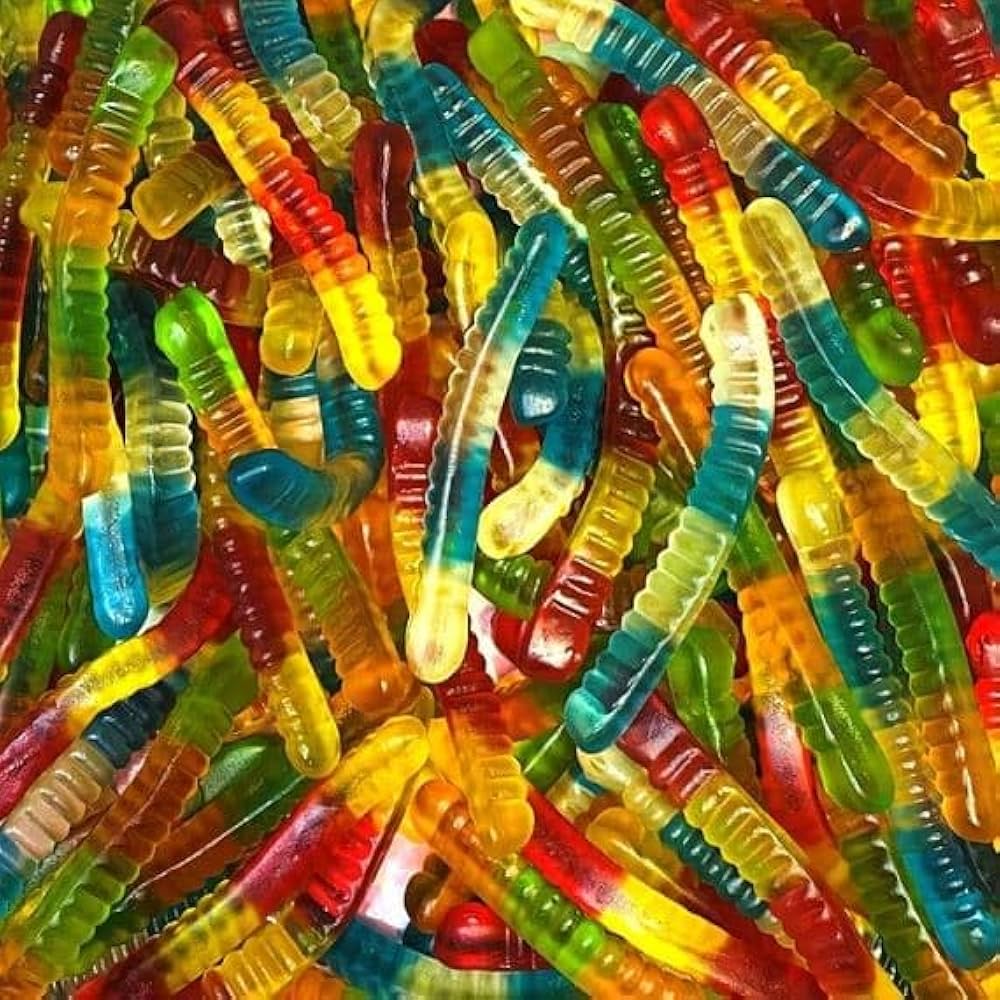 CANDY GARDEN 1KG BAG OILY WORMS 5P