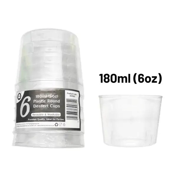 Z CUPS 50pc REUSABLE 180ml (6oz) CRYSTAL CLEAR (50x12) DD9707