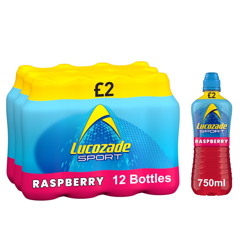 LUCOZADE SPORT RASPBERRY BIG BOTTEL (750ml x12) £2.00