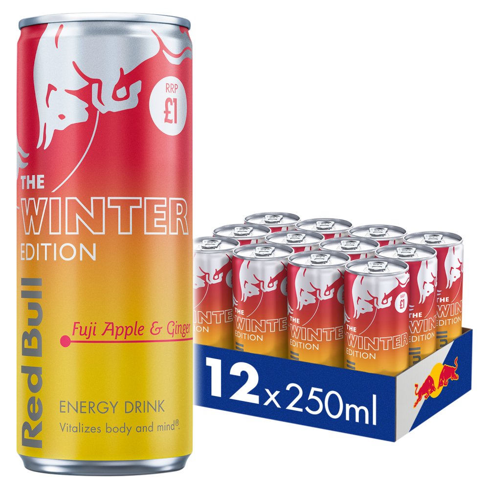 REDBULL THE WINTER EDITION FUJI APPLE & GINGER  (250ml x 12) £1 ORANGE