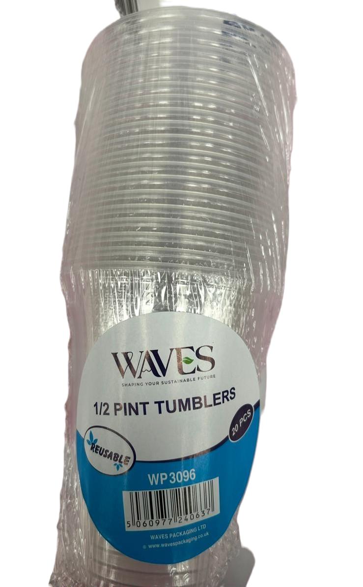 Z CUP 1/2 PINT TUMBLERS  (20 PACKS x 40) WAVES WP3096