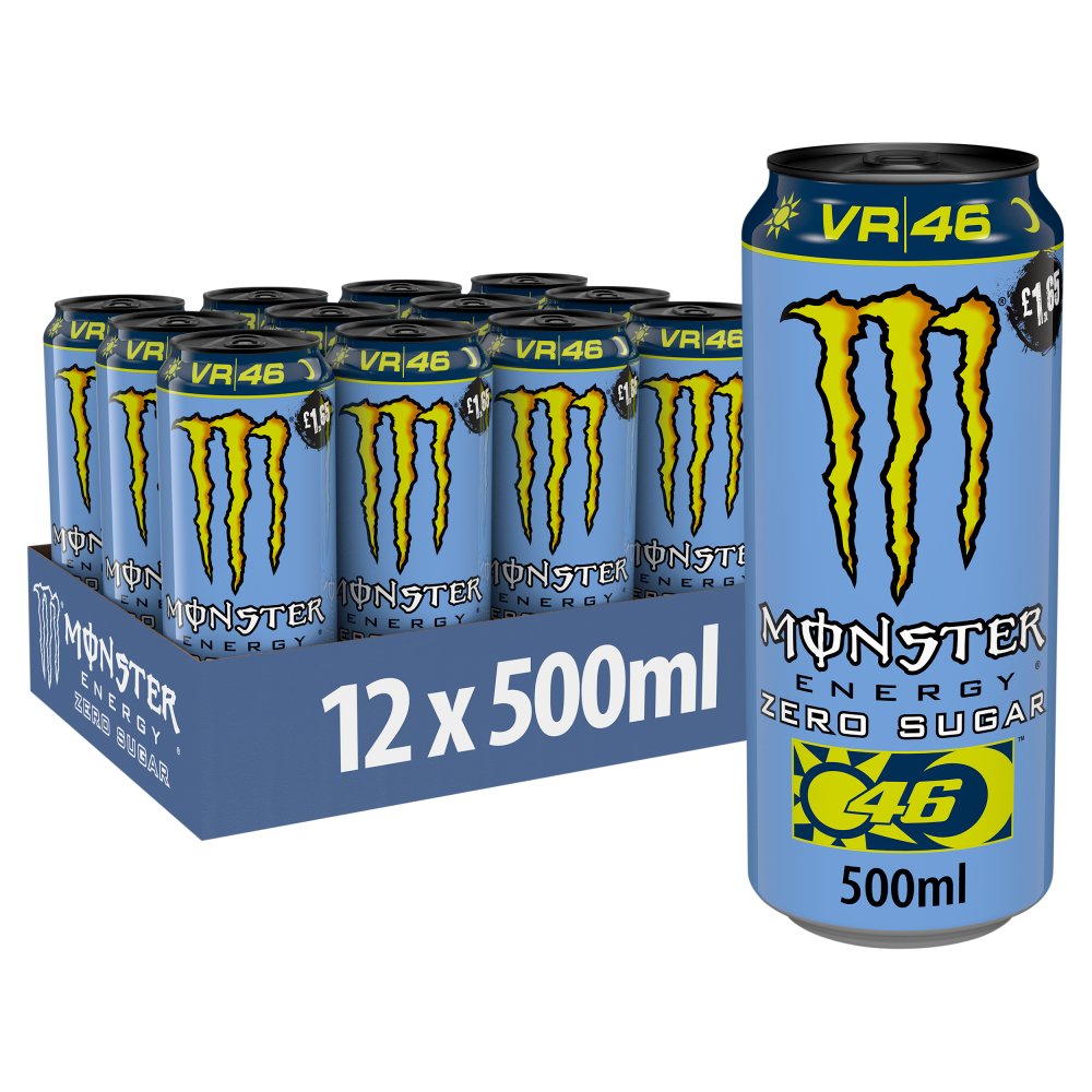 MONSTER VR46 ZERO SUGAR (500ML X12) £1.65 NEW