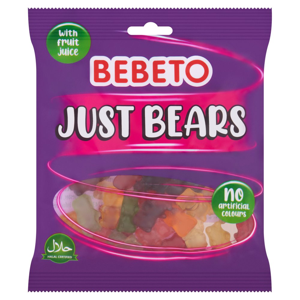 BEBETO BAGS JUST BEARS (150G X 10) £1 PURPAL
