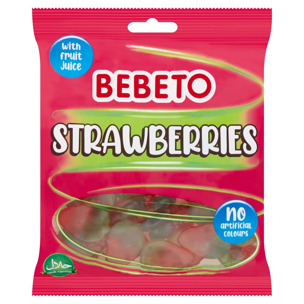 BEBETO BAGS STRAWBERRIES (150G X 10) £1 RED