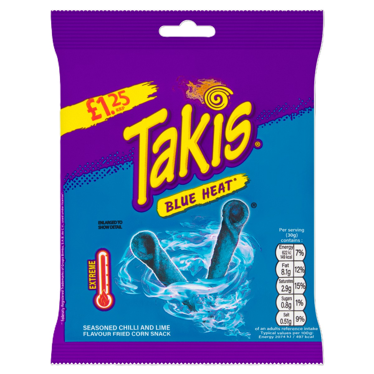 TAKIS BLUE HEAT (21x55G) £1.25