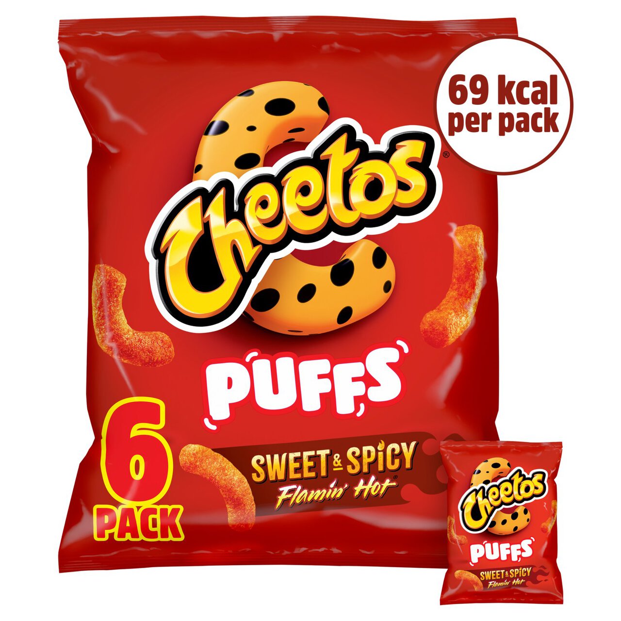 WALKERS MULTIPACKS CHEETOS PUFFS FLAMIGHOT 6 PAKS 300042444