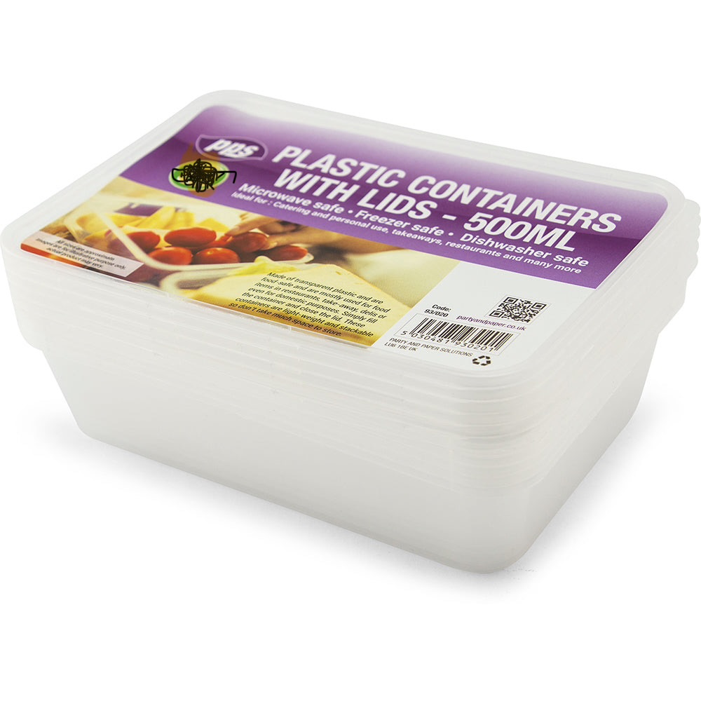 Z PLASTIC CONTAINER & LIDS 500CC (6 X 24) MAJESTIC 05350-CM6