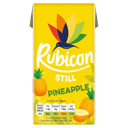 RUBICON SMALL CARTON PINEAPPLE (288ml x27) RRP 79P