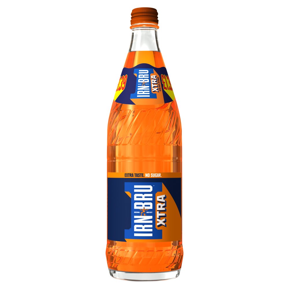 IRNBRU XTRA GLASS  BOTTEL (750ml x 12) £1.39