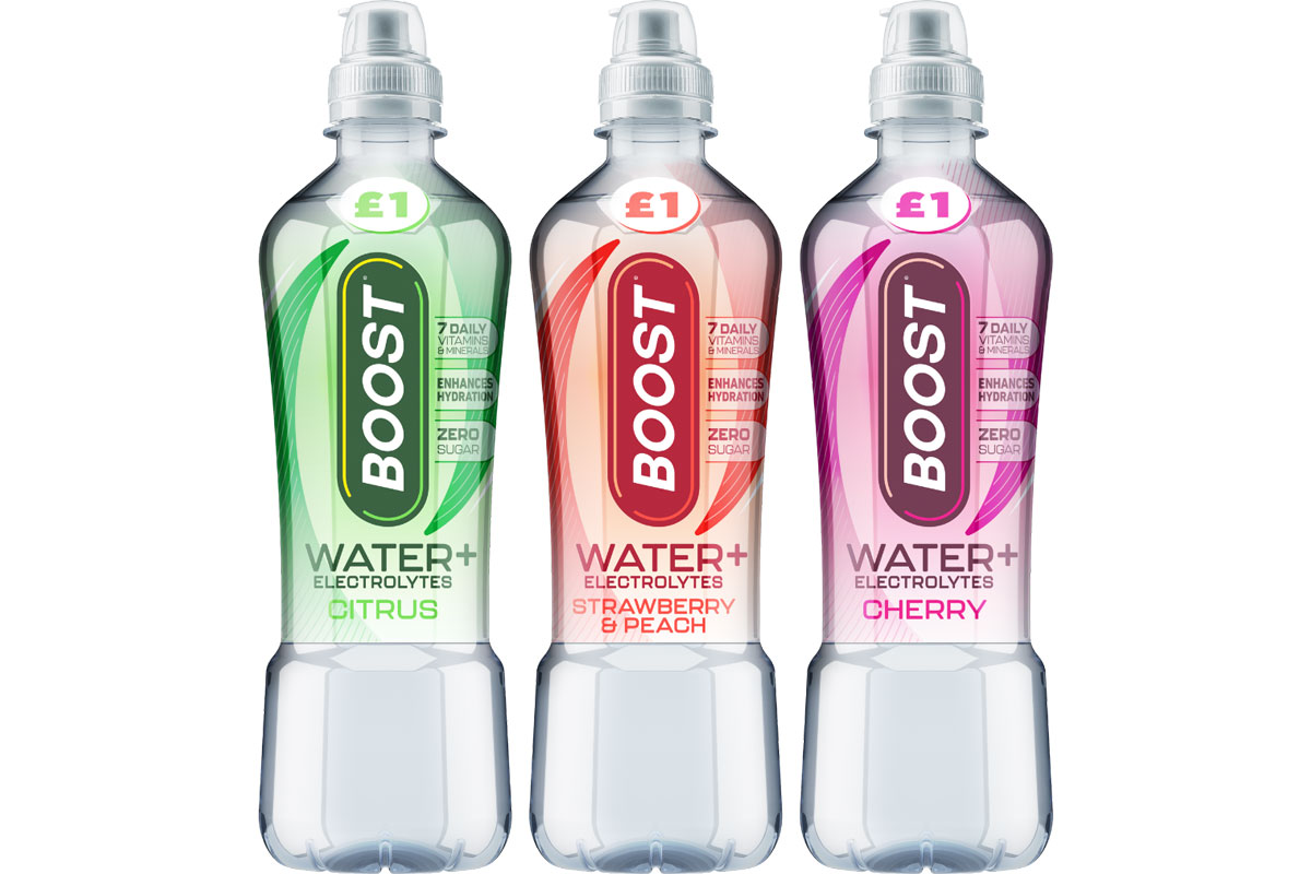BOOST WATER STRABERRY & PEACH SPORT (500mlx12) £1 RED