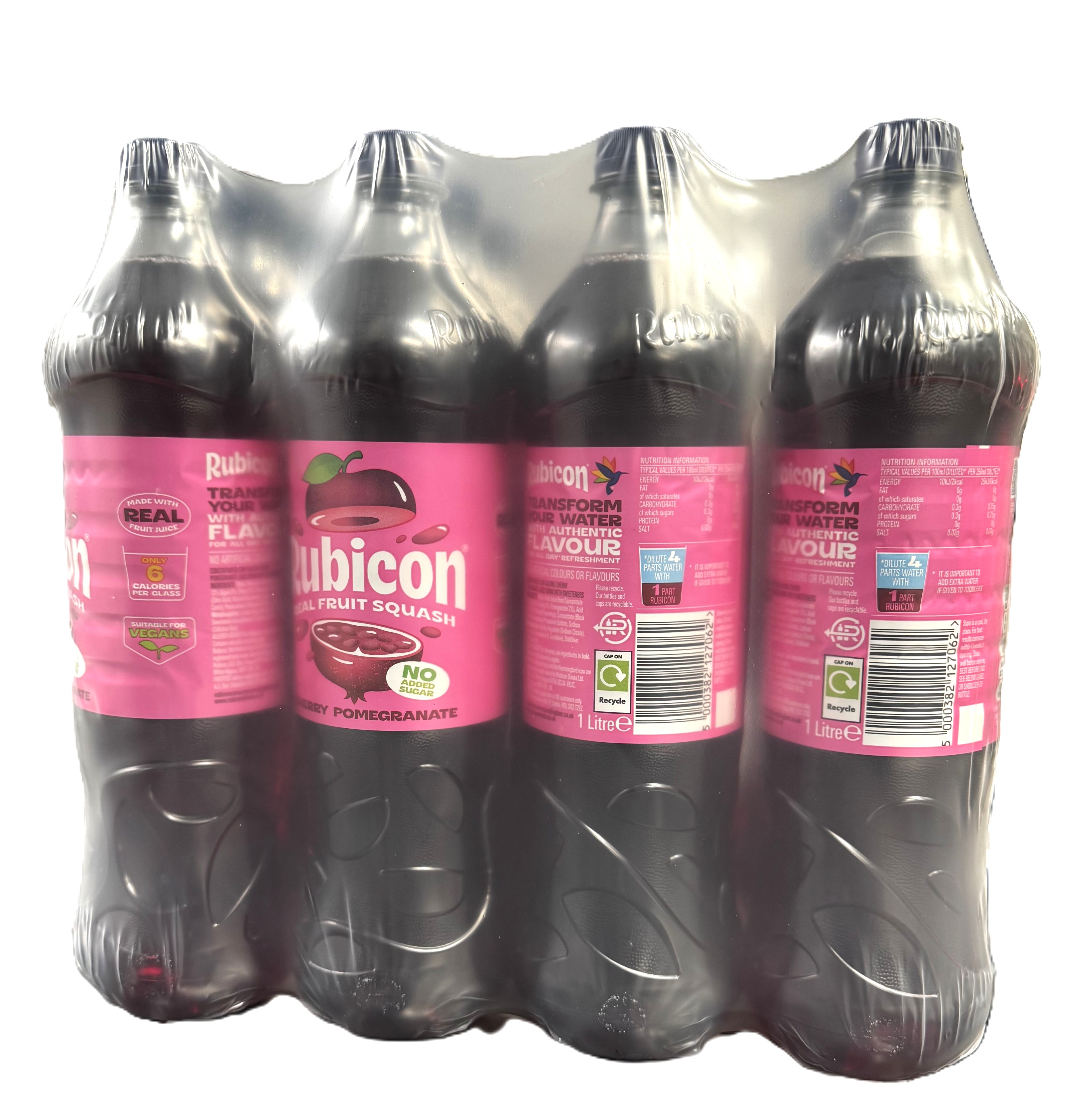 RUBICON SQUASH CHERRY POMEGRANATE (1Litx12) RRP £1.79