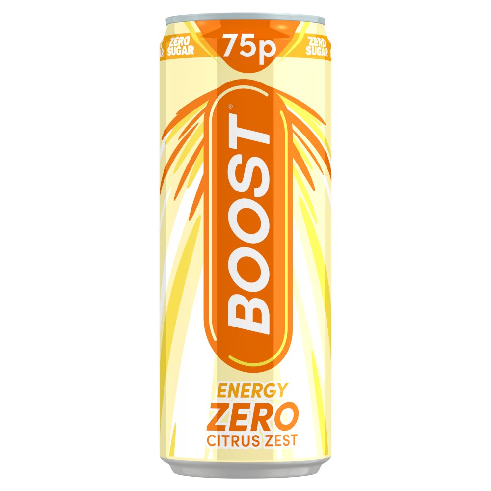 BOOST CAN  CITRUS ZEST ZERO (250mlx24) 75p NEW