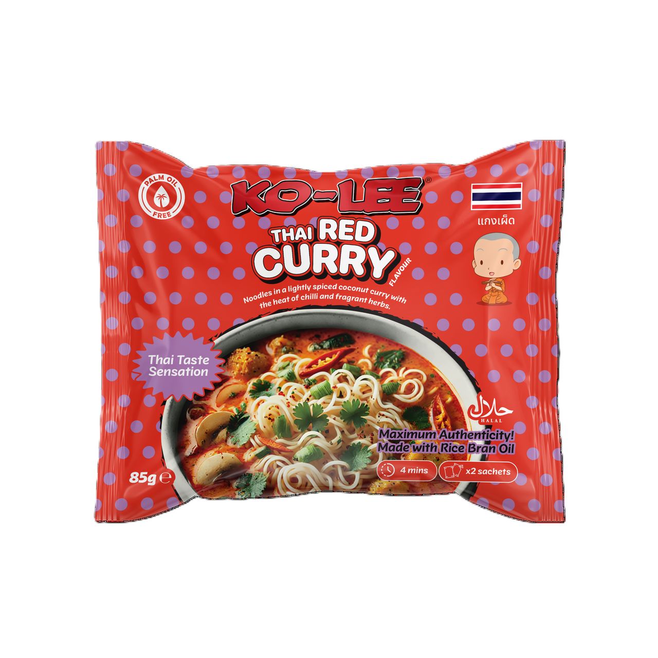 KOLEE NOODLES THAI RED CURRY (22x85g)