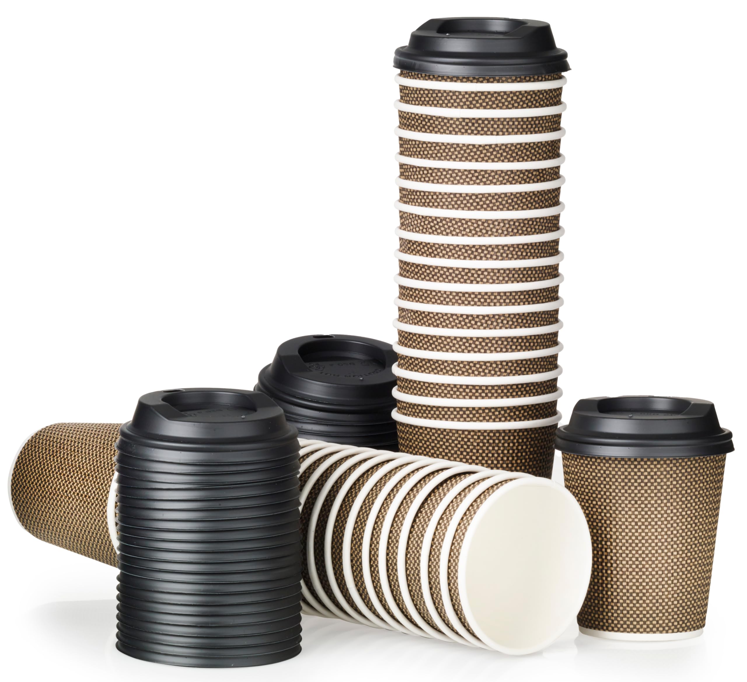 Z CUPS 8oz COFFEE CUPS + LIDS 5 PACK (36) WAVES /3084
