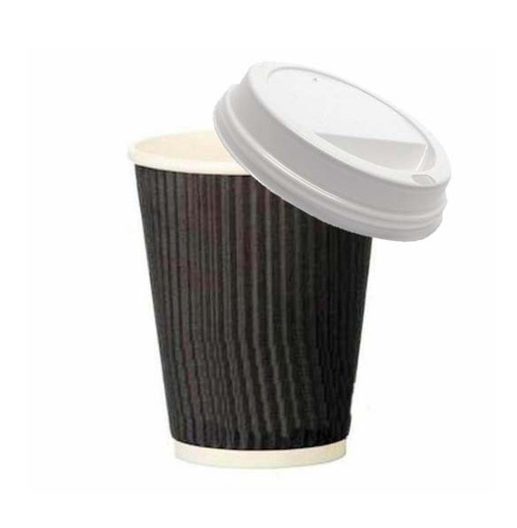 Z CUPS 8oz COFFEE CUPS + LIDS 5 PACK (36) WAVES WP 3084/3451