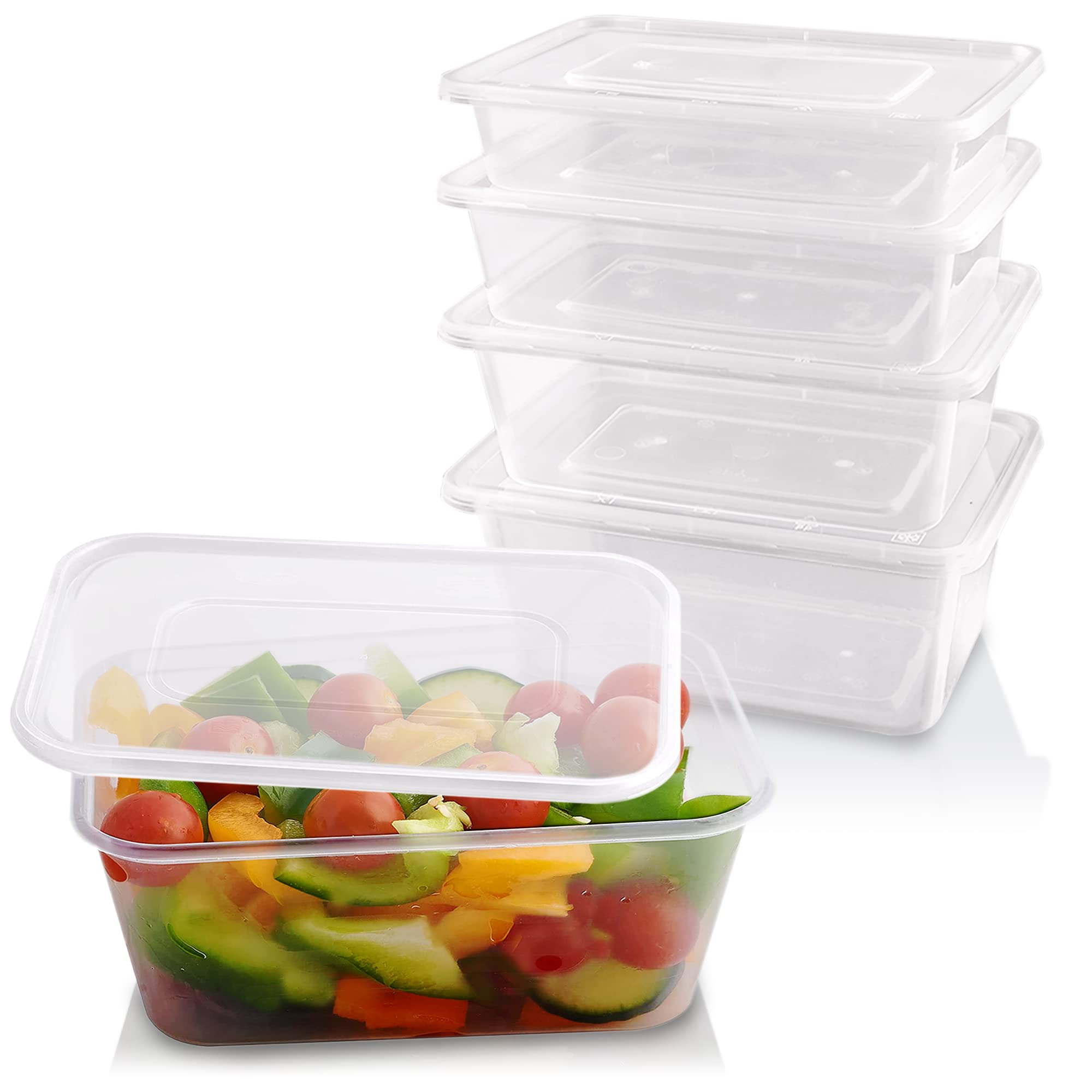 Z PLASTIC CONTAINERS & LIDS 1000cc (ML) MICROWAVE (8X30) WAVES WP3007