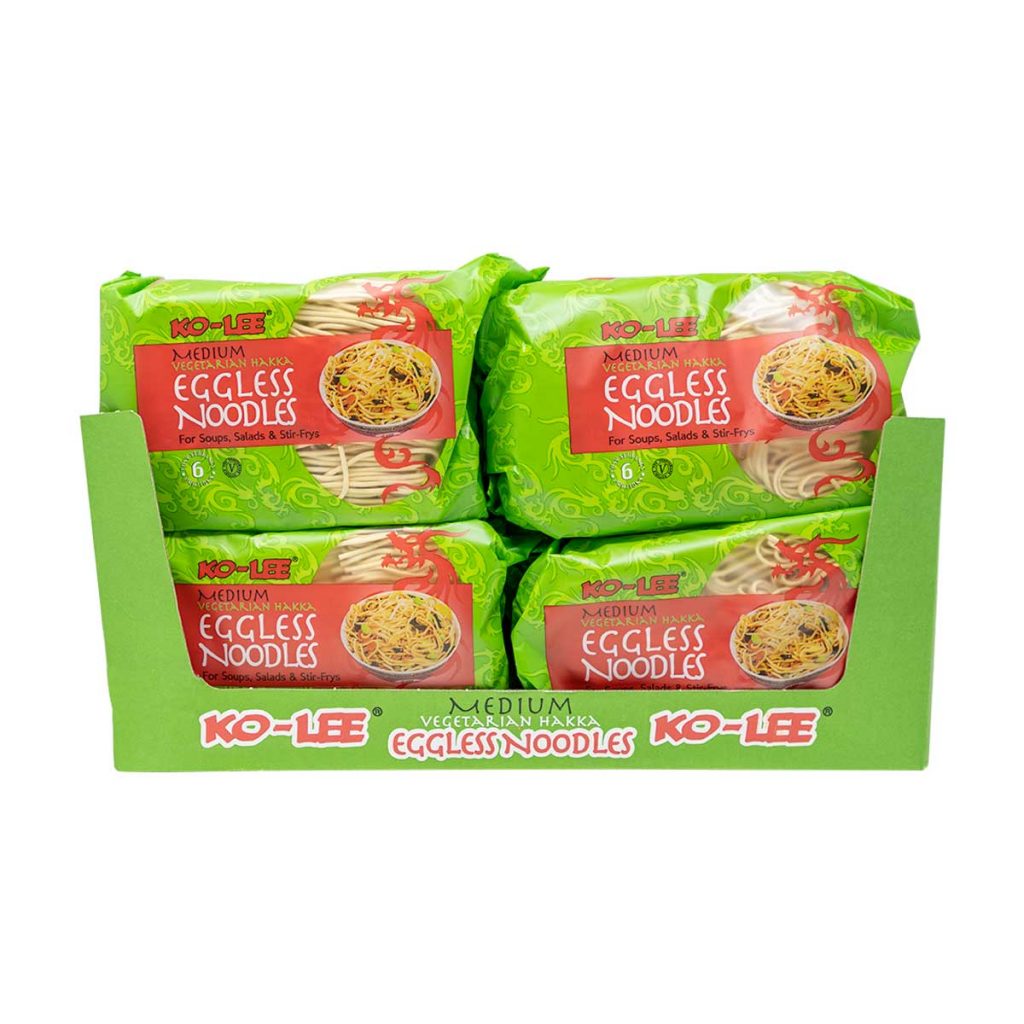 KOLEE MEDIUM VEGETARIAN HAKKA NOODLES (8x375g) GREEN (OLD PACKING)