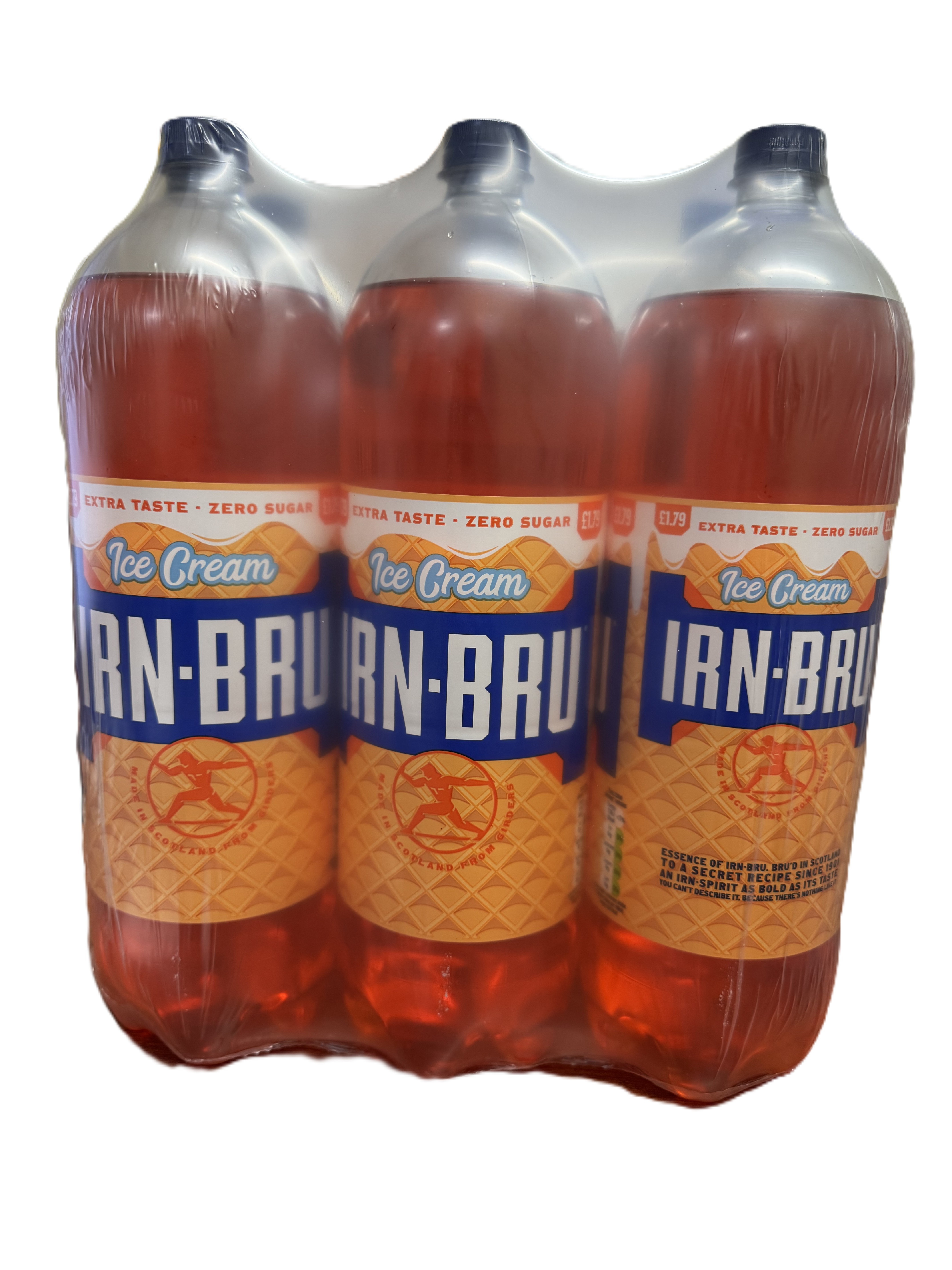 IRNBRU BIG BOTTLE ICE CREAM  (2Lit x 6) £1.79 NEW