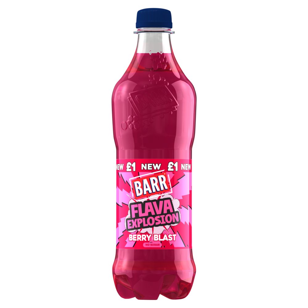 BARR FLAVA EXPLOSION BERY BLAST BOTTEL (500ml x 12) £1