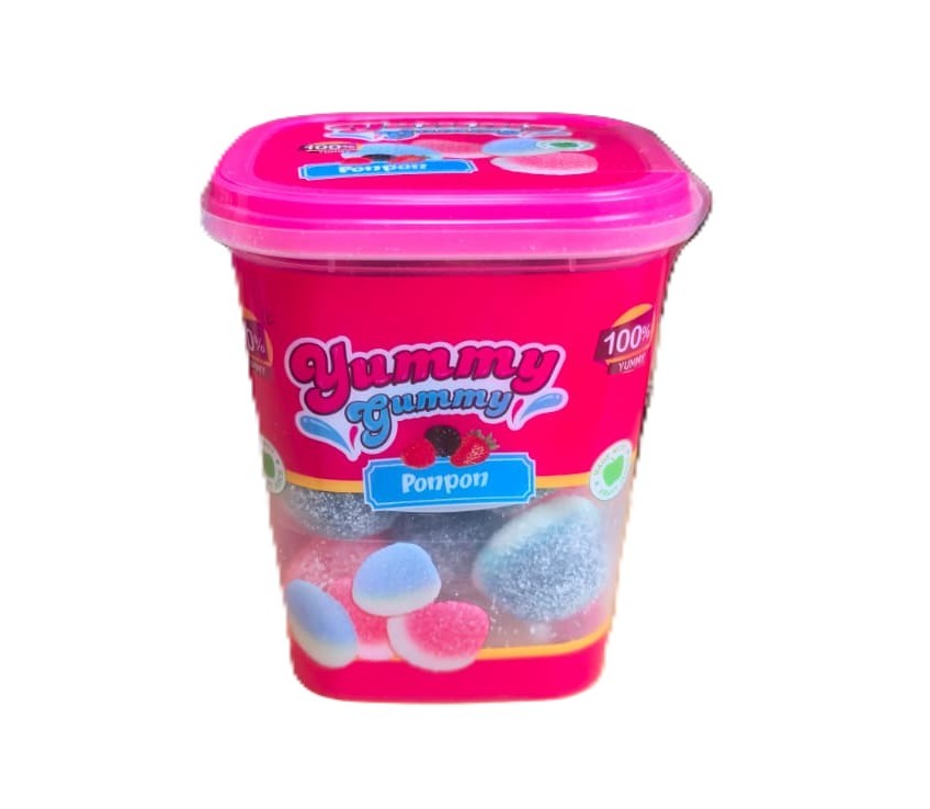 YUMMY GUMMY SMALL TUB PONPON (175gx12) RRP 1.19