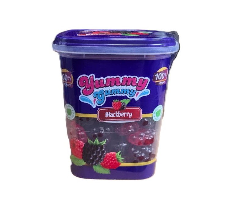 YUMMY GUMMY SMALL TUB BLACKBURRY (175gx12) RRP £1.19