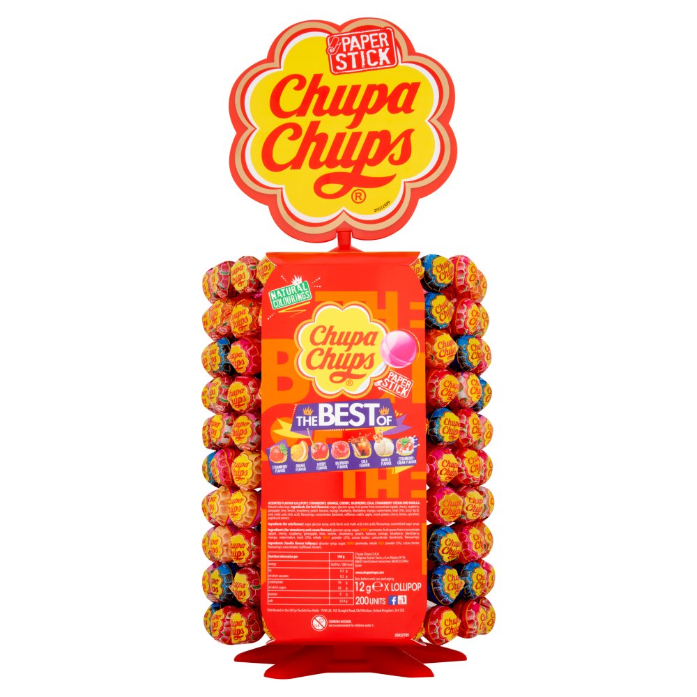 CHUPA CHUPS LOLY POPS WHEEL'S 200PCS (180+20)