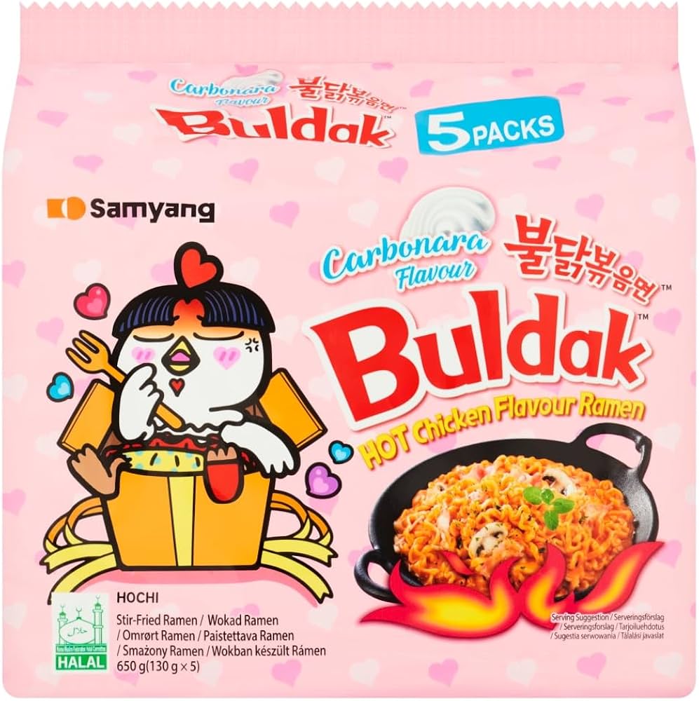SAMYANG BULDAK HOT CHICKEN RAMAN CARBONARA (130g x5 x 8) PINK