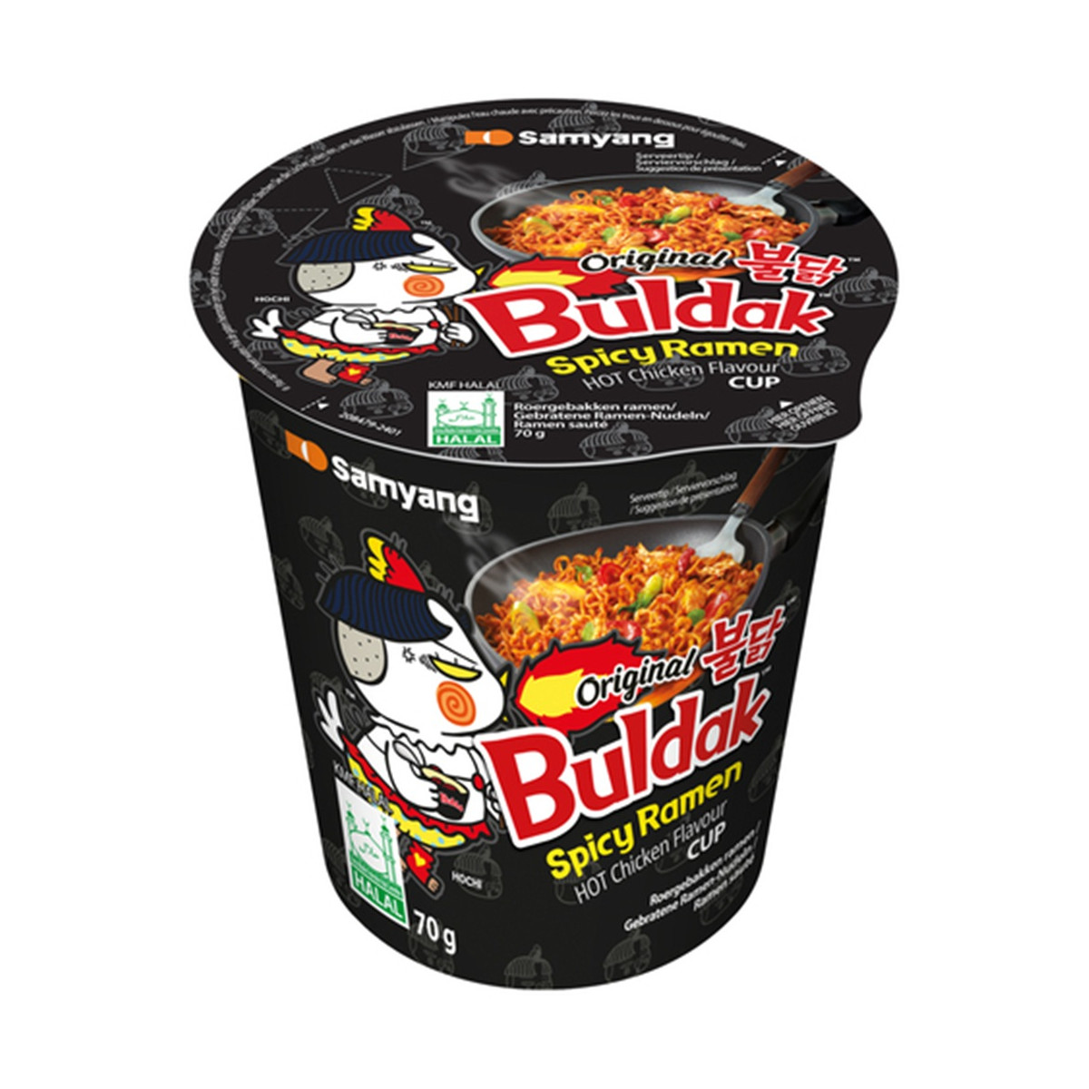 SAMYANG BULDAK CUP HOT CHICKEN RAMAN  (70g x 30) BLACK