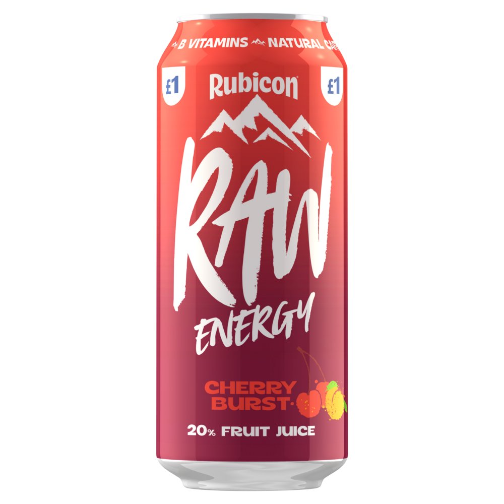 RUBICON RAW CHERRY BURST (500ml x12) £1 NEW