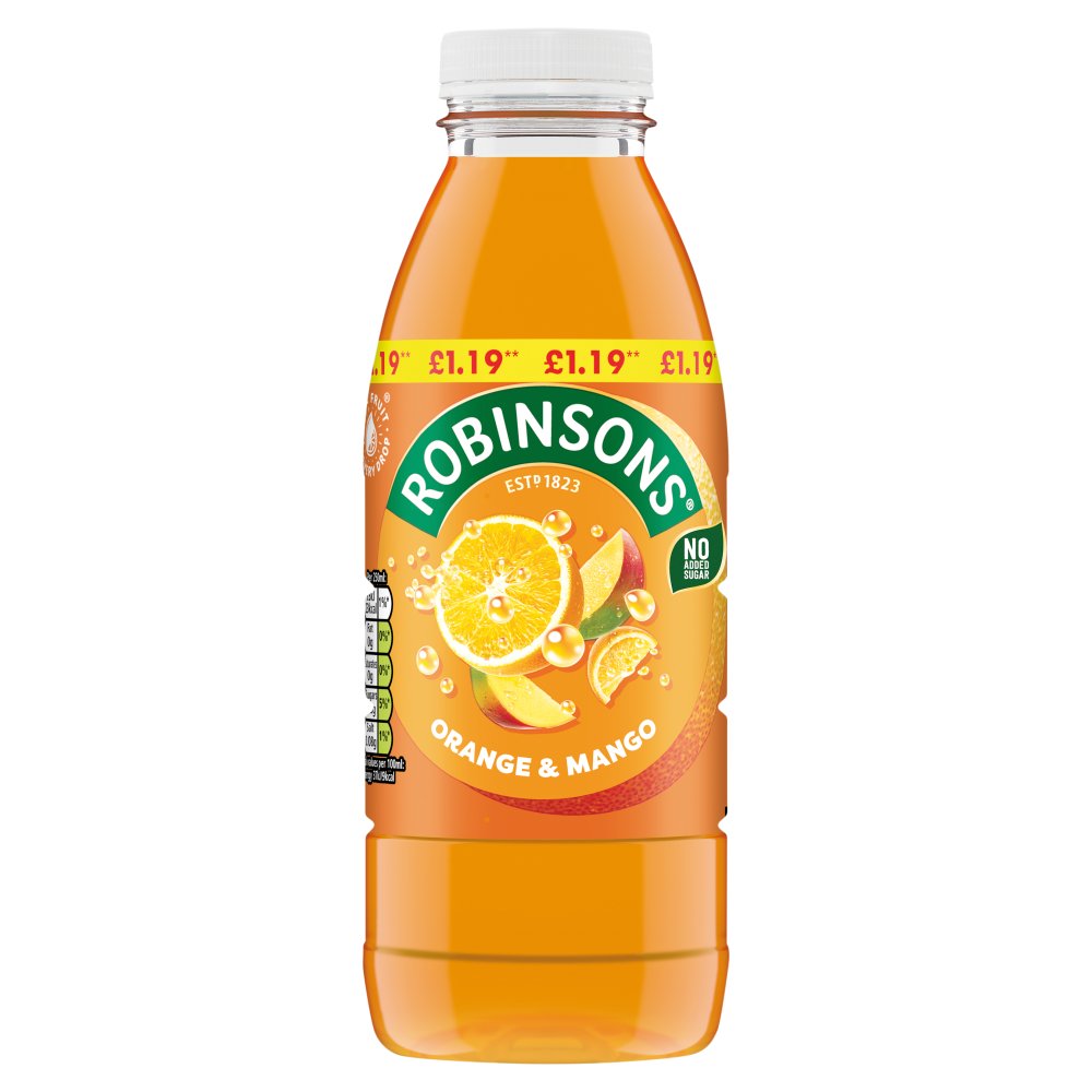 ROBINSONS ORANGE & MANGO (500ml x 12 ) PM £1.19 ORANGE
