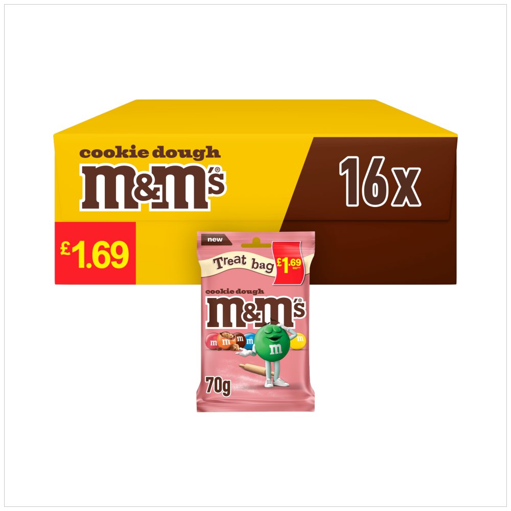 M&M COOKIES DOUGH BAGS (16x70g) £1.69