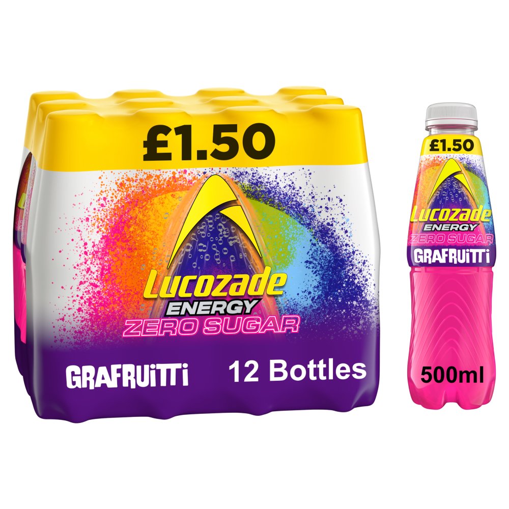 LUCOZADE ZERO SUGER GRAFUITTI (500ml x12) £1.50 NEW