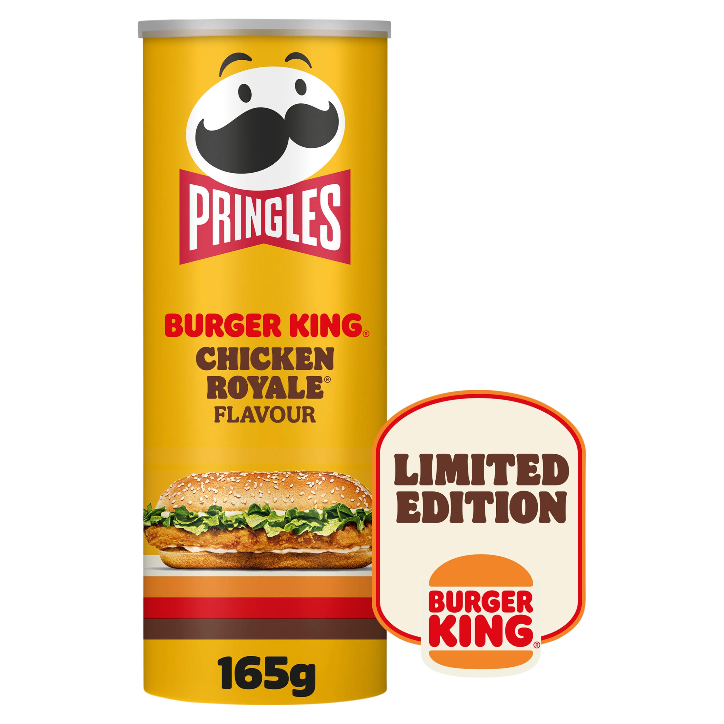 PRINGLES BIG BURGER KING CHICKEN ROYALE (6x165g) £2 NEW YELLO