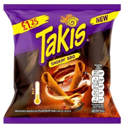 TAKIS SMOKIN BBQ (21x55G) £1.25 BROWEN