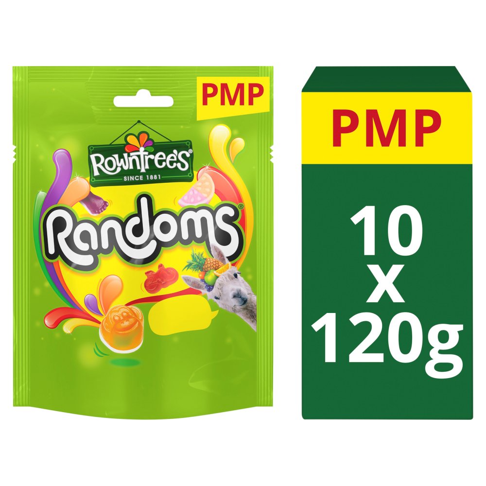 ROWNTREES RANDOMS BAGS (10x120g) £1.25