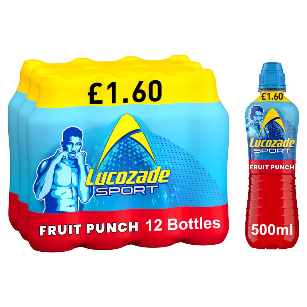 LUCOZADE SPORT FRUIT PUNCH (500ml x12) £1.50