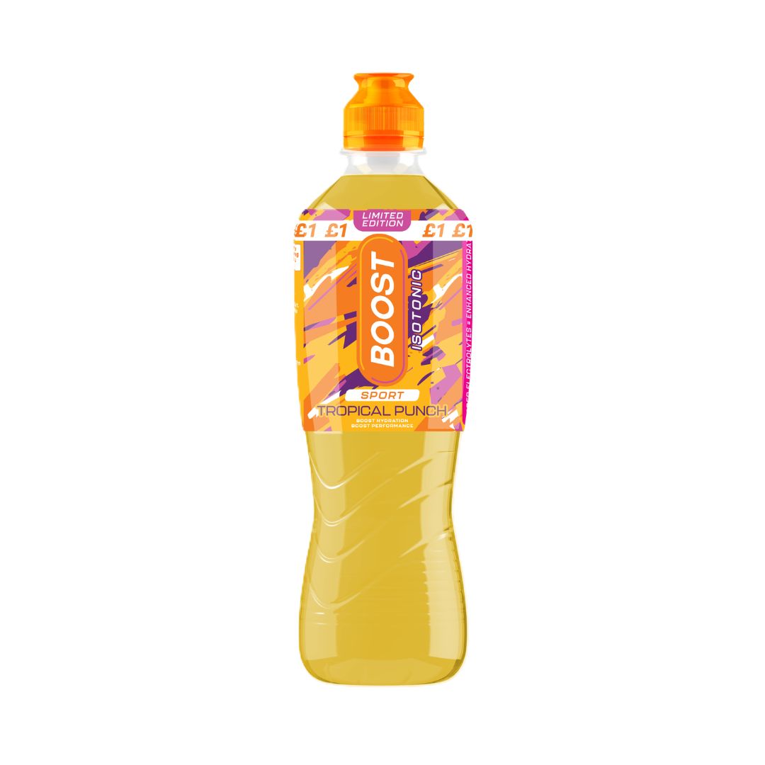 BOOST SPORT TROPICAL PUNCH (500ml x12) £1 YELLOW NEW