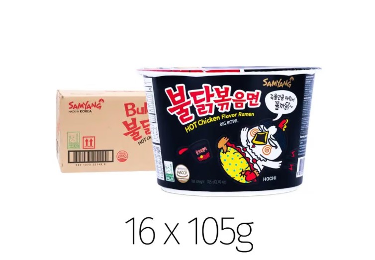 SAMYANG BULDAK BIG BOWL HOT CHICKEN RAMEN (105g x 16)