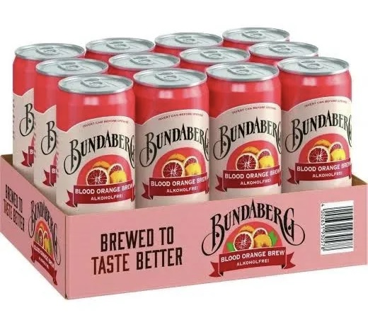 BUNDABERG BLOOD ORANGE SPARKLING DRINK (250ml x24) BROWEN