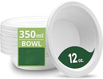 Z BOWLS 12oZ BIODEGRADABLE (15X36) PW9008 PARTY WORLD