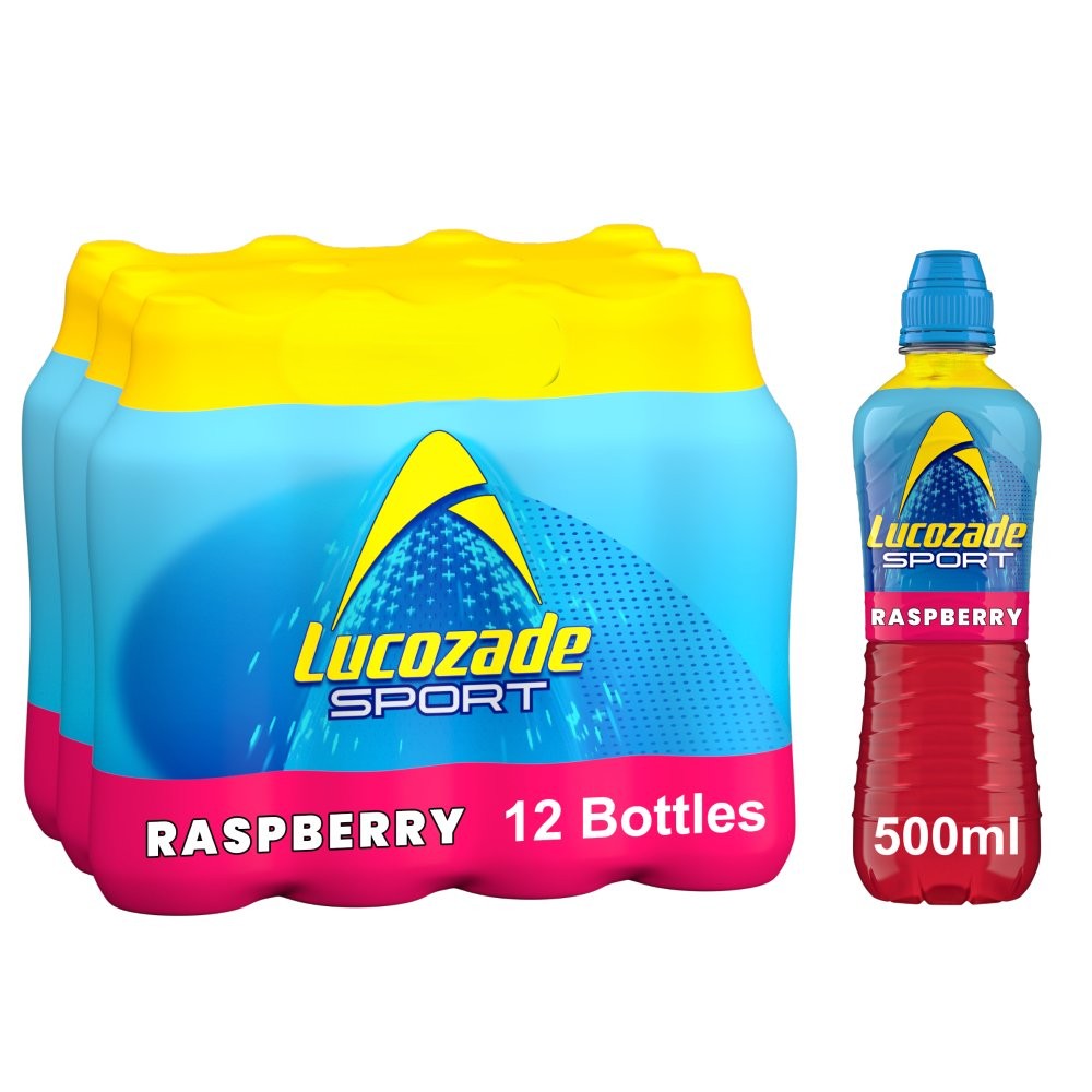 LUCOZADE SPORT CAP RASPBERRY (500ml x12) NP F40070