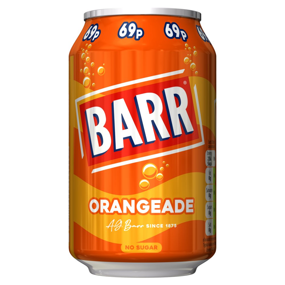 BARR ORANGEADE CAN (330 X 24) 69P D
