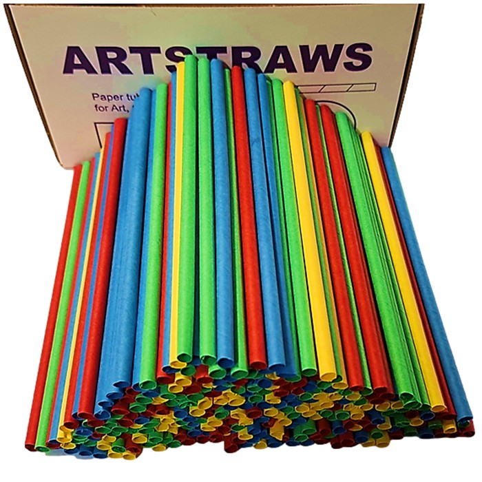 Z PAPER STRAW ASSORTED 6"X190mm (60x50) WP3448 WAVES