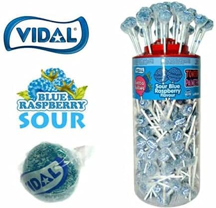 LOLLIES VIDAL SMALL SOUR BLUE RASPBERRY TONGUE PAINTER (150pcs) 10p