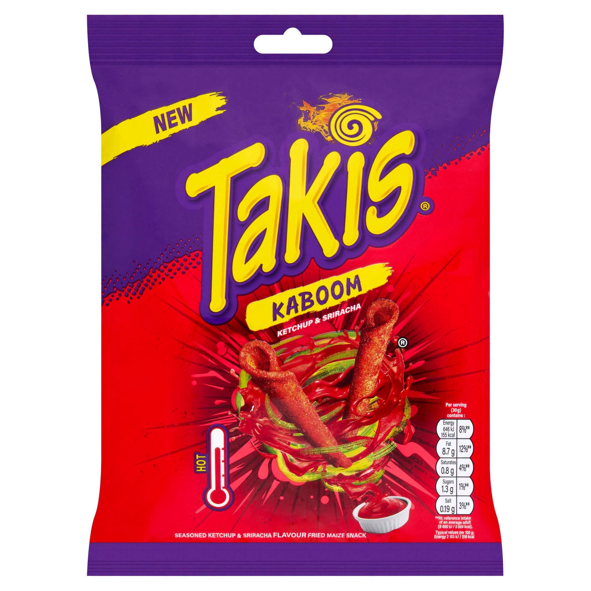TAKIS KABOOM (21x55G) £1.25 RED